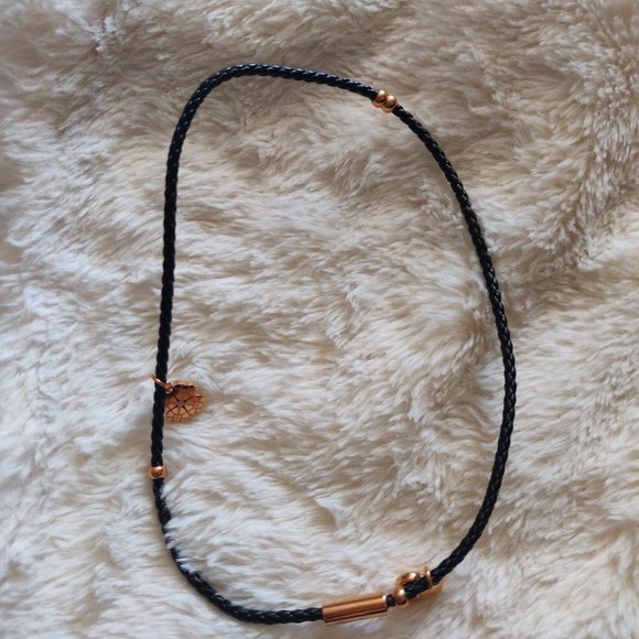 Folli Follie Rose Gold Plated Heart4Heart Sweetheart Black Bracelet - Picture 7 of 11